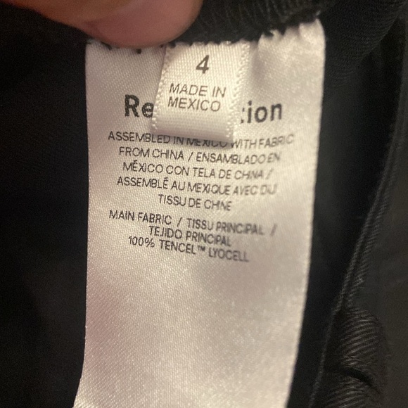 Reformation Jackson Cargo‎ Pant Black Sz 4 Flare Wide Leg 90’s Side Pockets - Picture 6 of 7